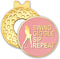 Swing Giggle Sip Repeat Pink Gold Golf Ball Marker with Hat Clip, Funny Accessories for Women Golfers