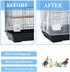 ASOCEA Extra Large Bird Cage Seed Catcher Guard, Universal Birdcage Cover for Parrot Parakeet Macaw Lovebird - White