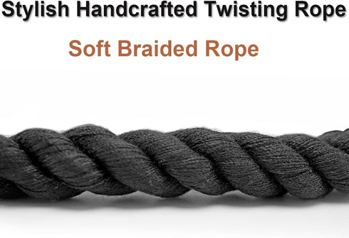 6 FT Rope Dog Leash, Soft Strong Braided Leash with Leather Tailor Connection Pet Leash for Small Medium Large Dogs