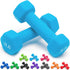 Portzon Dumbbells Set of 2, 10 Color Options, Neoprene Dumbbells 1-15 LB, Anti-Slip Hex Shape