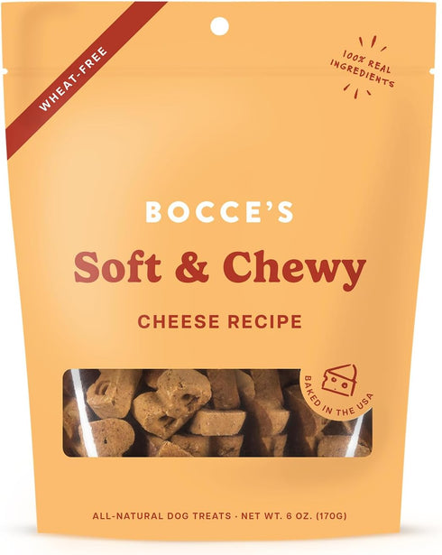 Bocce's Bakery Oven Baked Cheese Recipe Treats for Dogs, Wheat-Free Everyday Dog
