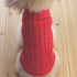 Tangpan Turtleneck Classic Straw-Rope Pro Pet Dog Sweater, Red, M