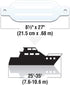 Seachoice Inflatable Boat Fender - Twin Eye Ribbed Design