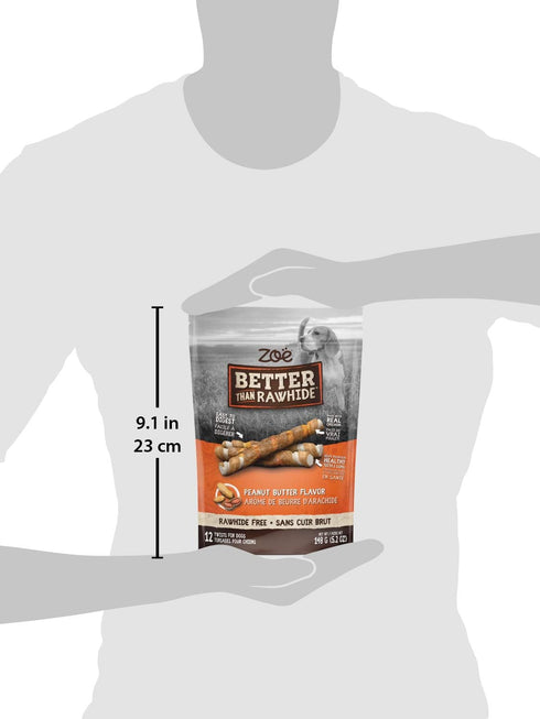 Zoe Peanut Butter Twists Dog Treats, 148 GR