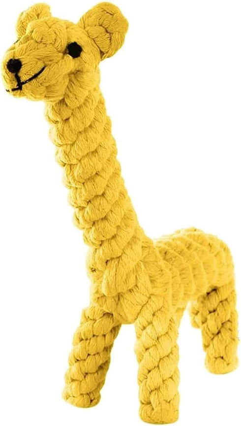 Dog Pet Puppy Chew Toys for Teething - Rope Ball Knot Training Treats for Small Medium Dogs (Giraffe)