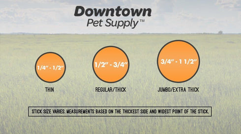 6 1 lb Downtown Pet Supply - Bully Sticks for Dogs - Dog Dental Treats & Rawhide-Free Chews - Dog Treats with Protein