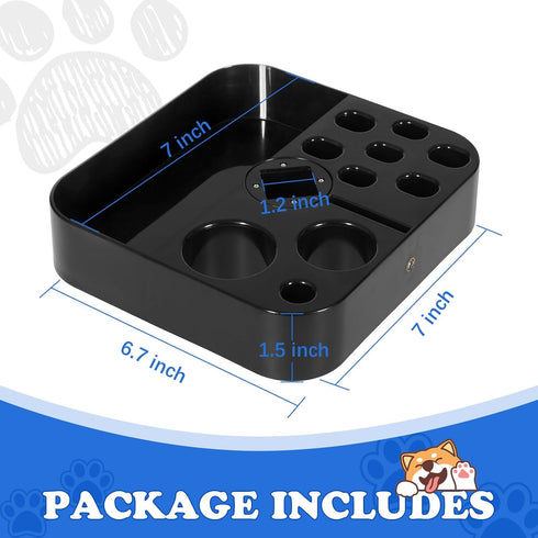 Breeze Touch Rotatable Dog Grooming Organizer for Grooming Table Accessories, Portable Tools Holder with Clamp