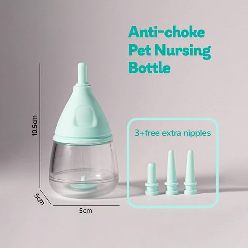 Rock Tech -40ml RockTech Ergonomic Kitten Bottle Feeding kit, Puppy Bottles for Nursing Puppy Milk Anti-Choking Slow