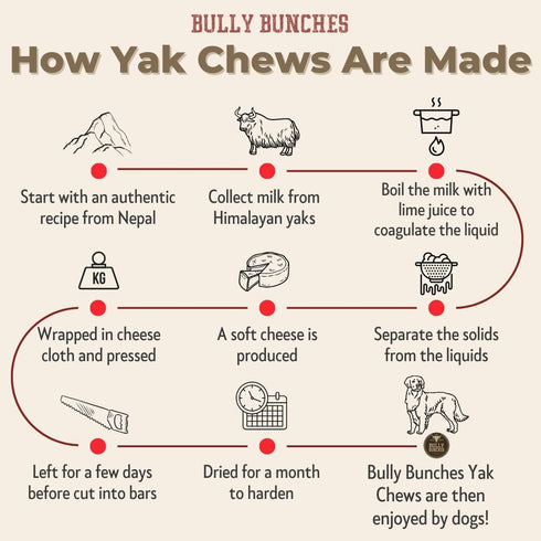 Bully Bunches Mega Authentic Yak Cheese Himalayan Chews for Giant Dogs, All Natural Dental Chews (4 PK)