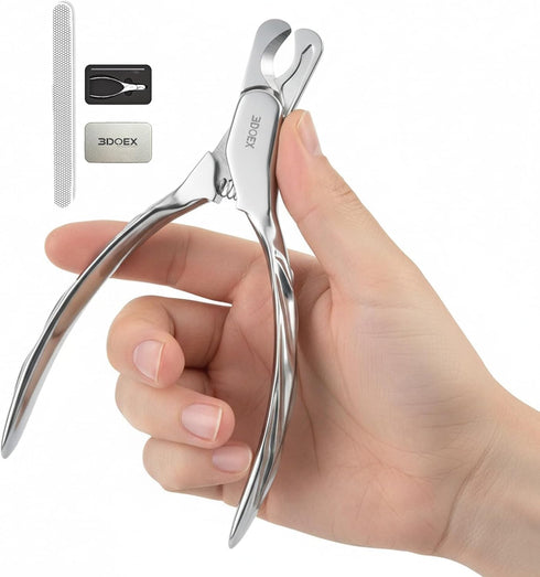 Professional Stainless Steel Dog Cat Nail Clippers & Trimmer Set, Sharp Blades