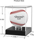 Inscool Acrylic Baseball Display Case, UV Protected Clear Display Cube, Memorabilia Baseball Case (Rounded Base)