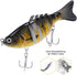 Lifelike Fishing Lures for Bass, Trout, Walleye | Realistic Multi Jointed Fish Popper Swimbaits - 3 Pack
