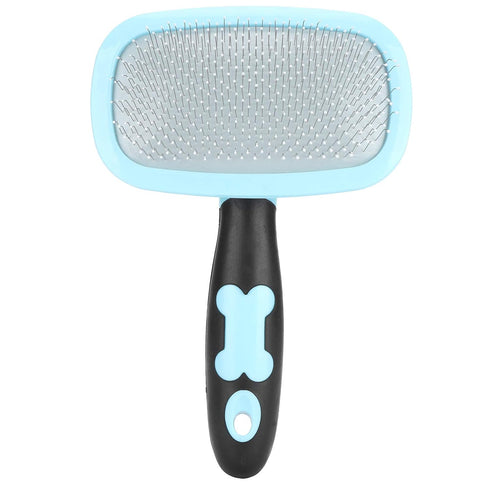 Pet Hair Comb, 360° Rotation Deshedding Slicker Brush for Cat Dog Cleaning (Blue)
