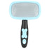 Pet Hair Comb, 360° Rotation Deshedding Slicker Brush for Cat Dog Cleaning (Blue)