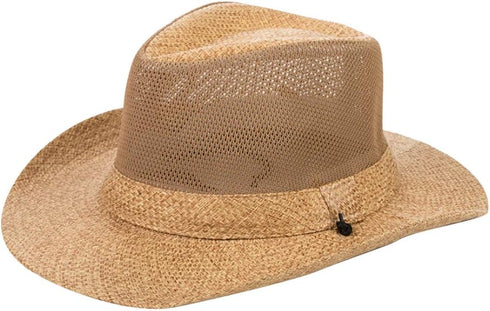 Unisex Fishing Hats Wide Brim Straw Panama Hat Fedora Beach Sun Hat UPF50+