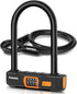 Heavy Duty Bike Locks - Anti Theft Combo U Lock with 4-Digit Resettable Combination and 5Ft Steel Cable