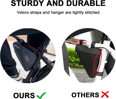 NDakter 2L Waterproof Bicycle Frame Storage Bag, Triangle Pouch for Phone, Wallet, Keys, Tools, Accessories, MTB
