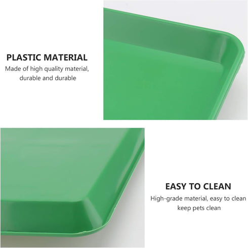 POPETPOP Small Replacement Pan for Puppy Crate | Plastic Dog Cage Tray for Pet Cages, Crates, Kennels, Green