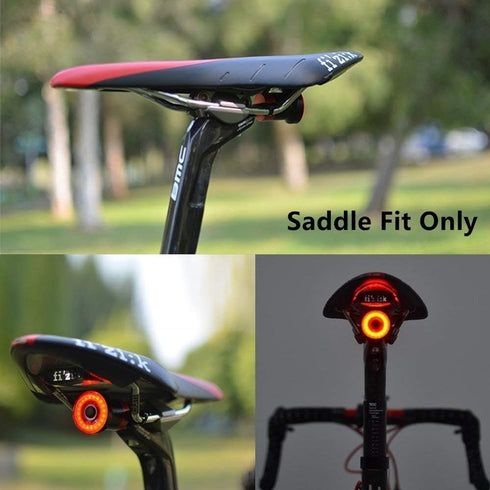 Smart Bike Tail Light, Ultra Bright Rechargeable LED Bicycle Light, IPX6 Waterproof, Fits Any Road Bike