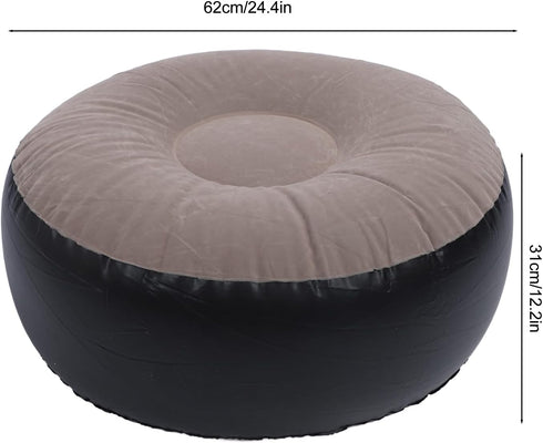 Fydun Inflatable Stool Ottoman Footrest, Flocking Multipurpose Lightweight Patio Seating All Weather Foot Portable