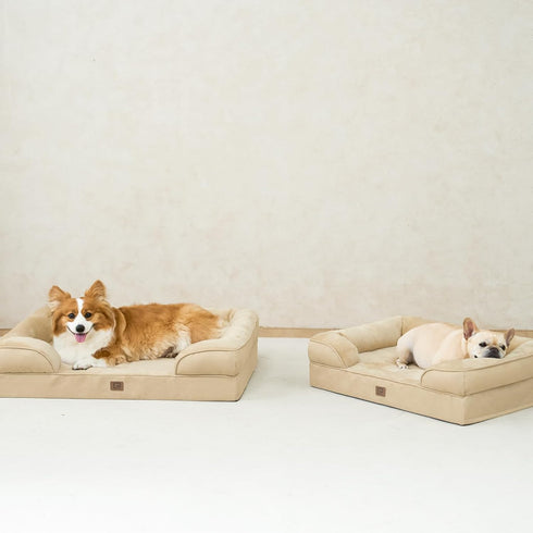 EHEYCIGA Orthopedic Dog Bed for Medium Dogs, Waterproof Memory Foam Couch Bed with Non-Slip Bottom and Washable Cover,