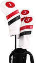 Golf Head Covers Set of 3, Vintage PU Driver Fairway Wood Headcovers for Golf Club