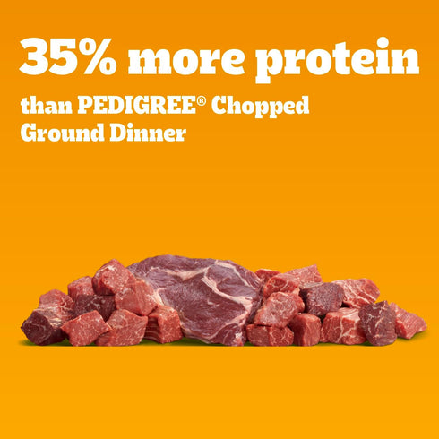 13.2 oz. 12 Count Pedigree High Protein Wet Dog Food, Adult Soft Canned Dog Food, Beef & Bison Flavor, Cans