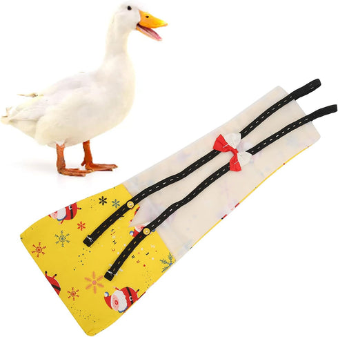 Pssopp Pet Chicken Diapers, Washable Poultry Cloth for Goose Duck Hen Chicken, Yellow Christmas S
