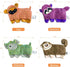 AZSSMUK Cute No Stuffing Dog Toy for Small Medium Breeds, Fun Indoor Chew and Play (4 Pack)