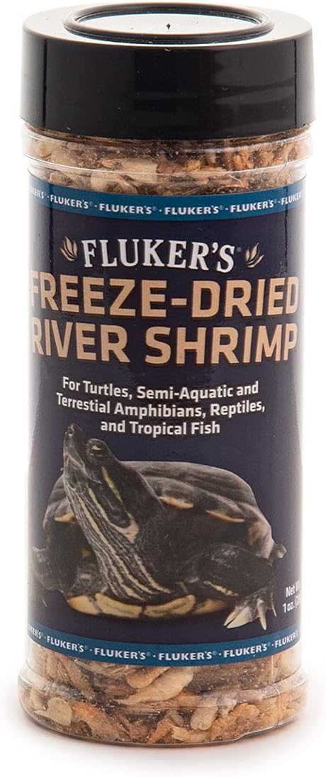 Fluker's Freeze Dried River Shrimp, Nutrient-Packed, Ideal for Lizards, Reptiles, Birds, Fish,