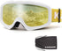 Karsaer Ski Goggles - Anti-Fog Snow Goggles OTG with 100% UV Protection for Men, Women & Youth