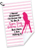 I'd Grow Up to Be A Super Sexy Golfing Lady Printed Golf Towel, Funny Polyester Cotton Blend Golf Accessories