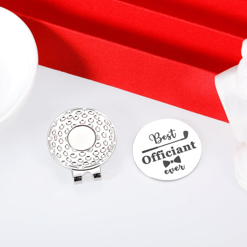 Wedding Officiant Golf Gifts – Funny Golf Ball Marker Hat Clip for Bride Groom Thank You Gifts