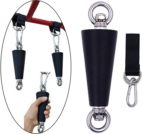 1 Fancyes Piece Exercise Handles, Stainless Steel Cone Grip, Non-Slip Design for Home Gym & Strength Training