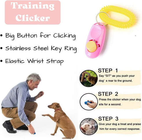 PupLuxe Puppy Starter Kit, Pink 22 Piece Puppy Kit, Great for Dog Training, New Puppy Gift, First Time Owners