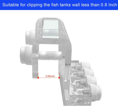 Acrylic Aquarium Soft Tube Fixture Holder for Pump Soft Hose, 2 Pieces