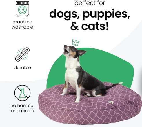 Molly Mutt Petite Dog Duvet Cover - Round Royals Print, 20’’ x 4’’, 100% Cotton, Durable, Machine Washable
