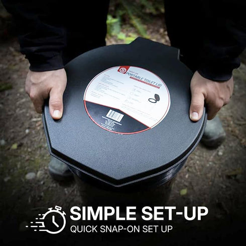 72 HRS 5 Backcountry, Premium Portable Camping Toilet Seat with Lid for Gallon Buckets, Outdoor Camping, Hiking