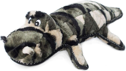 ZippyPaws Camron the Camo Gator Plush Dog Squeaky Toy, Interactive Stuffed Puppy Toy for Small, Medium, & Large Dogs