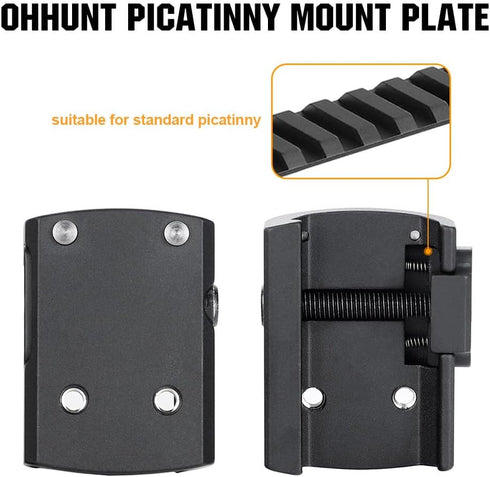 ohhunt Picatinny Mounting Plate Adapter for Holosun 407K 507K Crimson Trace Red Dot CTS-1550