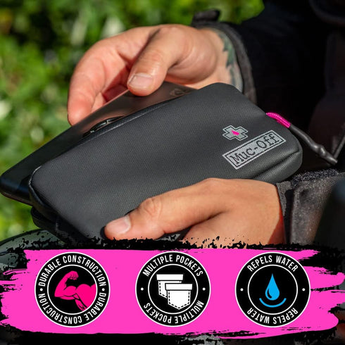 Muc-Off Rainproof Essentials Case, Black Bike Pouch for Storing Phone and Bike Tools, Cycling Accessories