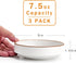 5 inch Ceramic Cat Food Bowl Set of 3, White