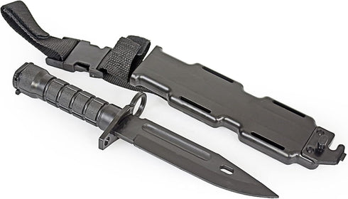 Rubber Knife Training Airsoft Dummy Plastic Dagger with Sheath for Halloween Martial Arts Cosplay