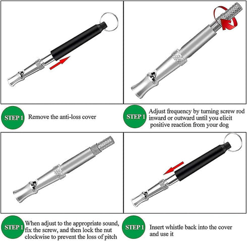 Dog Whistle 2PACK - Ultrasonic Silent Dog Whistle to Stop Neighbor's Barking, Professional Recall Training with Lanyard