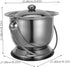 YOSADIER Capacity Portable Adult Potty Stainless Steel Pee Bucket Lid Home Chamber Pot for Seniors and Pregnant Women