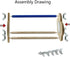 Vehomy Chicken Perch for Chicks Chicken Wood Stand with Mirrors Chick Stand Trainning Perch Toy Chicken Swing Chicken