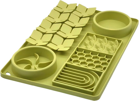 Slow Feeder Bowl - Silicone Lick Mat with Suction Cups for Dog Cat, Interactive Sniff Mat for Slow Eating