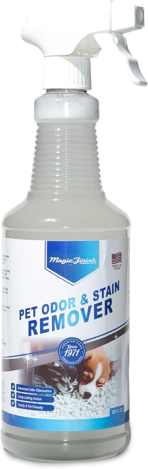 Magic Finish Pet Odor & Stain Remover (32 oz) Enzyme Cleaner for