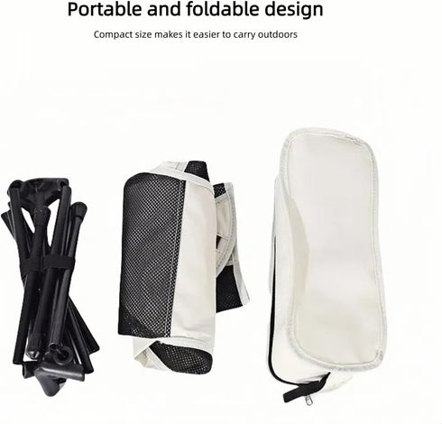 Generic 3.4lbs Folding Lawn Portable Chair, Heavy Duty Camping Chair for Adults, Compact Outdoor Folding Seat, White