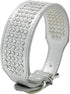 Berry Pet Rhinestones Dog Collars - 2" Width with 5 Rows Full Sparkly Crystal Diamonds for Medium & Large Dogs, 15-18"